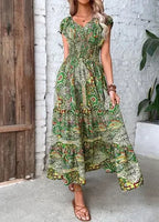 Brianna Boho Paisley Maxi Dress