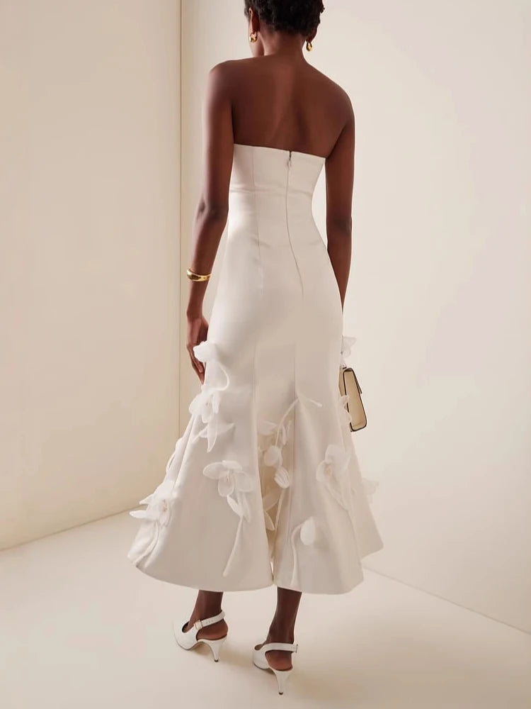 Marivelle Floral White Dress