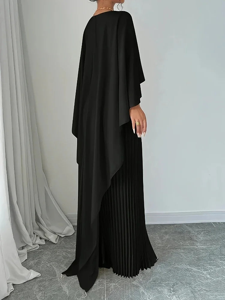 Amara Elegant Pleated Maxi Dress