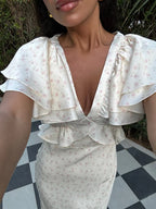 Elowen Floral Ruffle Maxi Dress