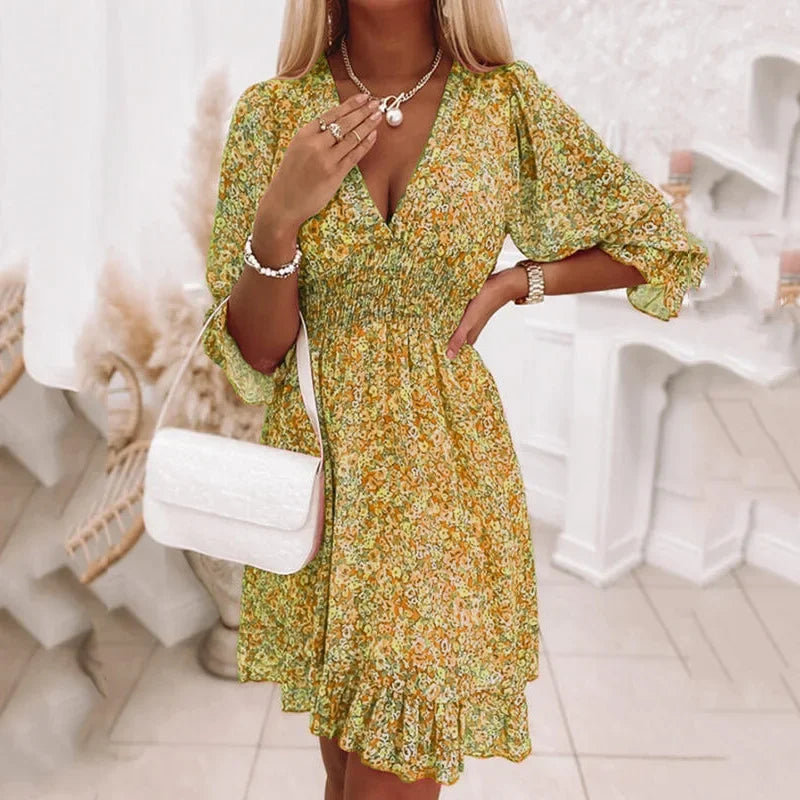 Lila Petal Breeze Midi Dress
