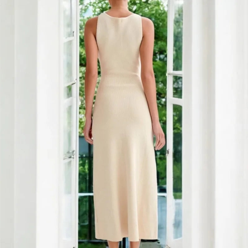 Amelia Chic Ribbed Bodycon Dress