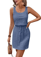Sophie Textured Tie-Waist Dress