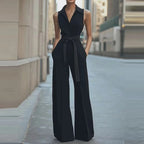 Celeste Button-Waist Utility Jumpsuit