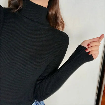 Sophia High-Neck Knit Sweater