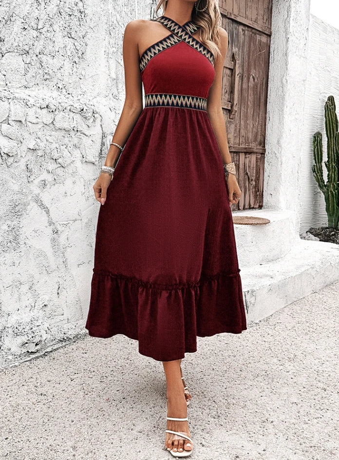 Isabella Boho Chic Maxi Dress