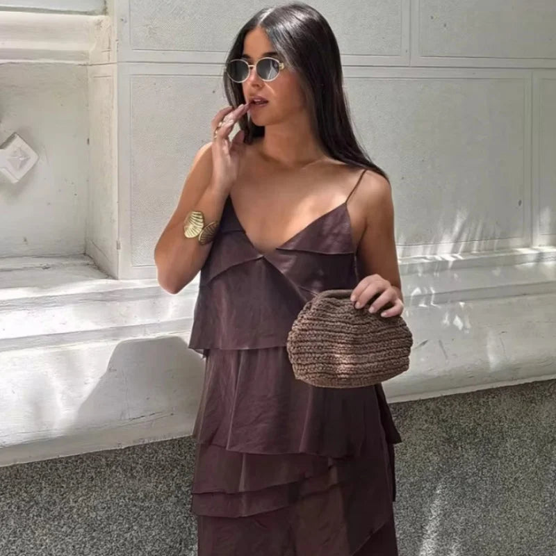 Aria Tiered Spaghetti Strap Dress