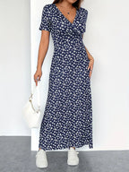 Isla Floral Ruched Midi Dress