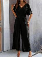 Lana Draped V-Neck Jumpsuit