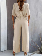 Lana Draped V-Neck Jumpsuit