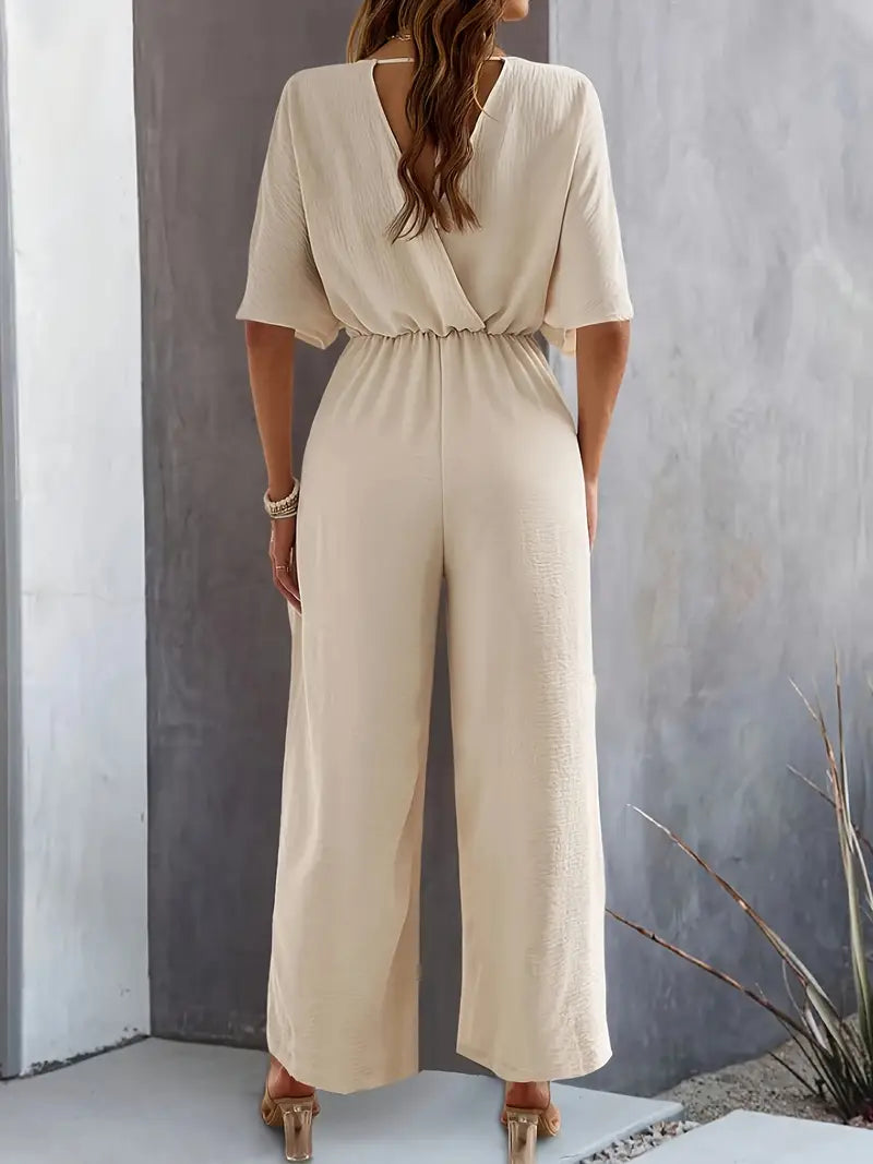 Lana Draped V-Neck Jumpsuit