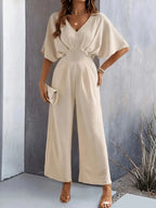 Lana Draped V-Neck Jumpsuit