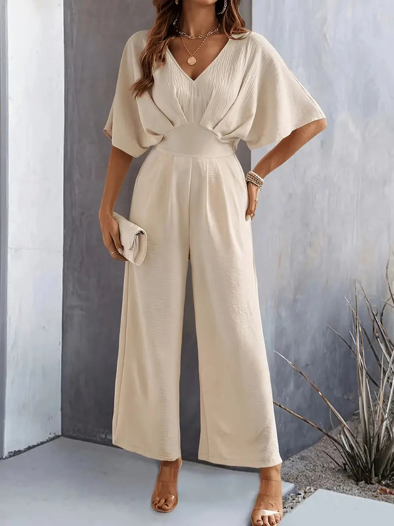 Lana Draped V-Neck Jumpsuit