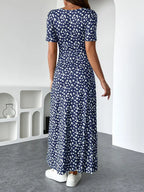Isla Floral Ruched Midi Dress