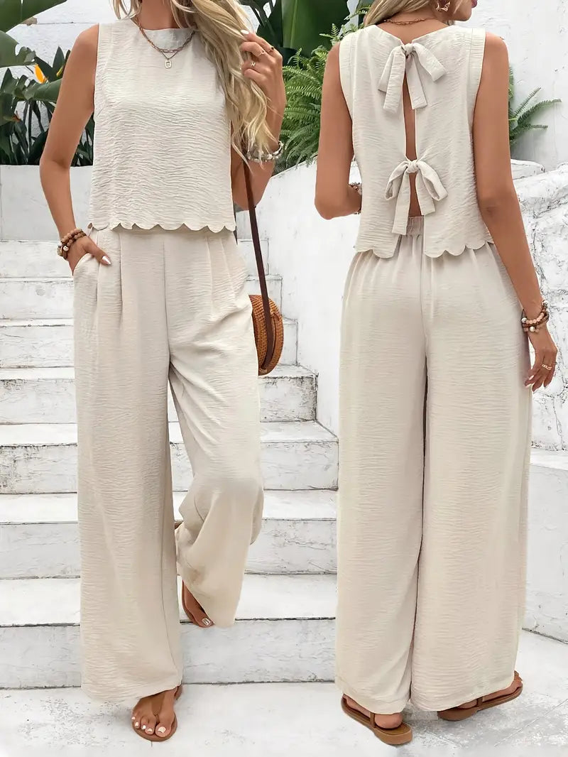Leah Tie-Back Ruffle Hem Set