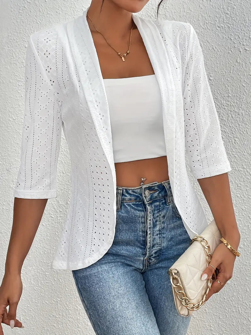 Elsie Embroidered Light Cardigan