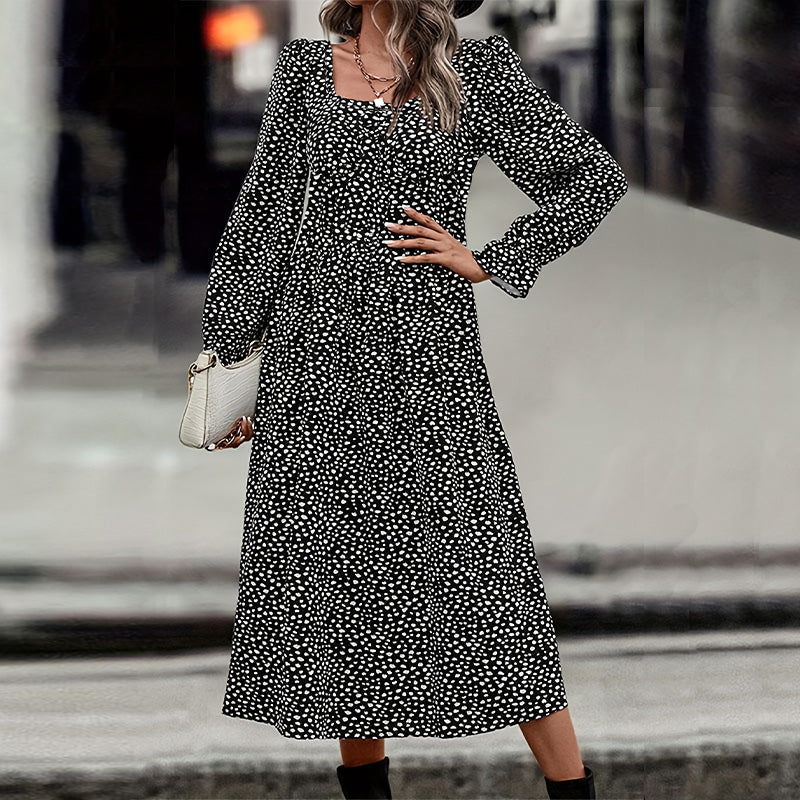 Florence Square-Neck Midi Dress — Alternate pose