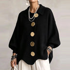 Karina collared cardigan in Black