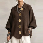 Karina collared cardigan in Chocolate