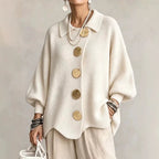 Karina collared cardigan in Cream