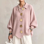 Karina collared cardigan in Dusty Pink