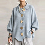 Karina collared cardigan in Light Blue