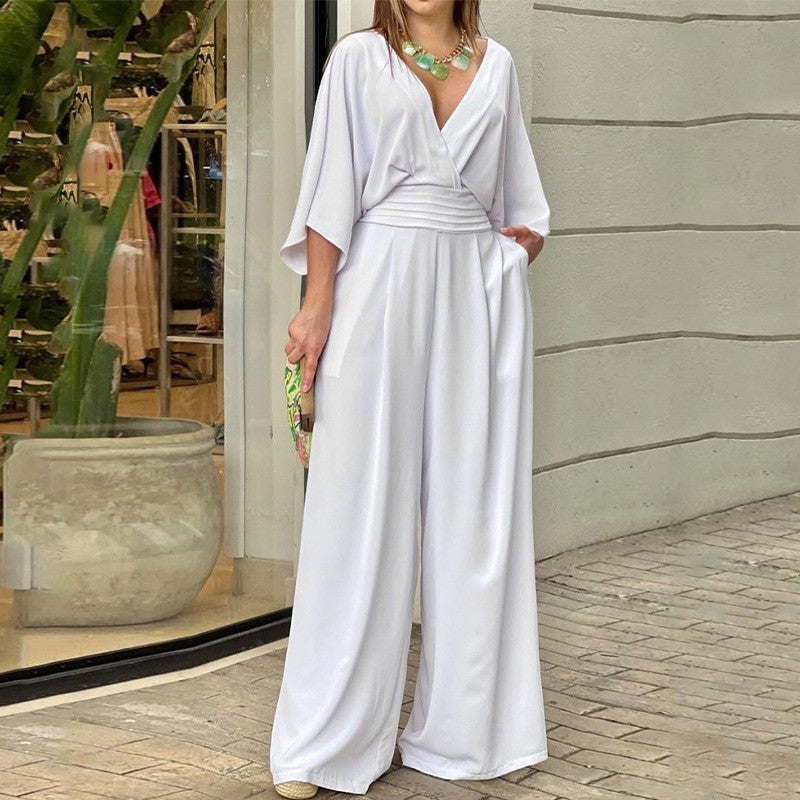 Elena Elegent V-neck Jumpsuit