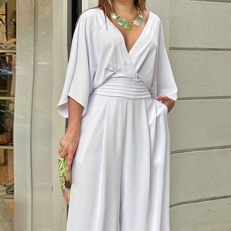 Elena Elegent V-neck Jumpsuit